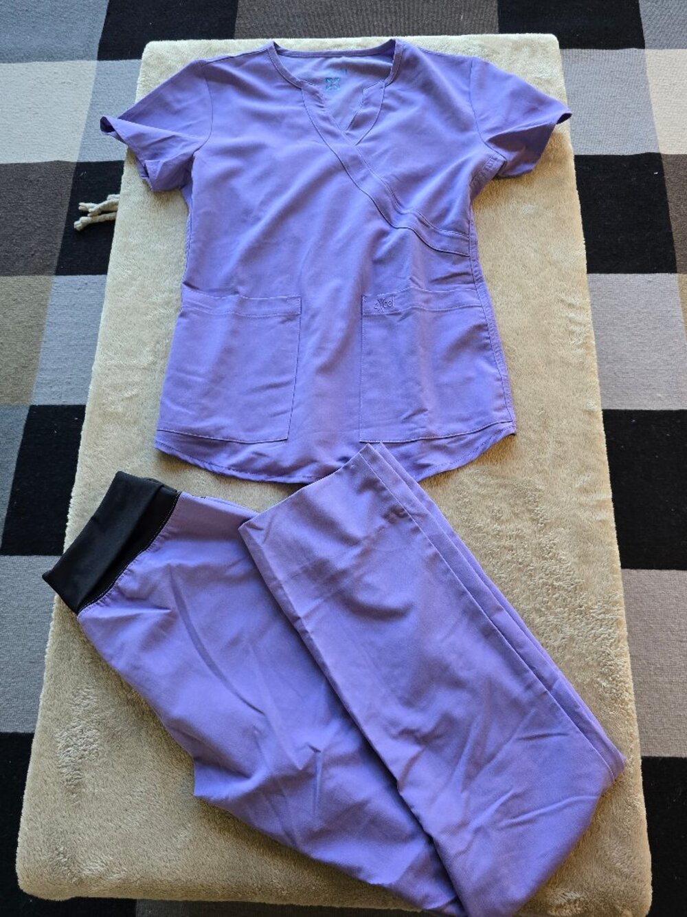 Excel 4-Way Stretch Maternity Scrub Set Lavender XS/S